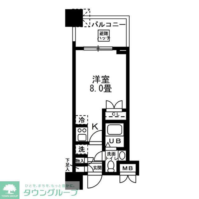 レジディア錦糸町(ワンルーム/4階)の間取り写真