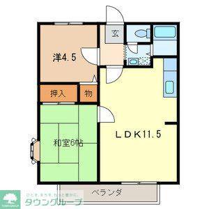 ビーライン日信C(2LDK/2階)の間取り写真