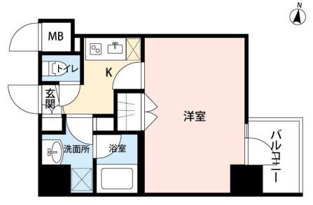 アビタ住吉(1K/8階)の間取り写真
