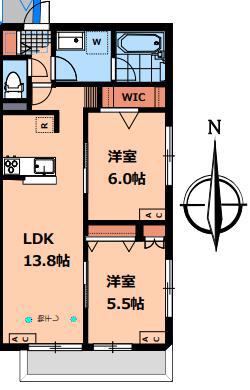 グランメゾン美鈴(2LDK/3階)の間取り写真