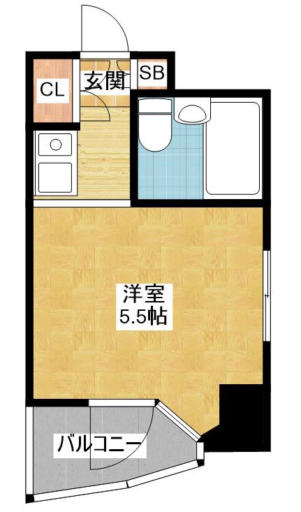 プレスイン篠原橋(1K/6階)の間取り写真