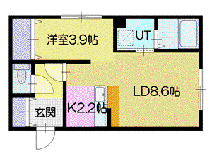 SKYPIEA(1LDK/4階)の間取り写真