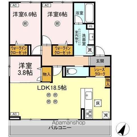 TORISIA平和(3LDK/1階)の間取り写真