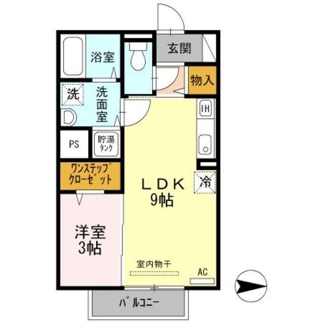 メゾンボナール(1LDK/2階)の間取り写真