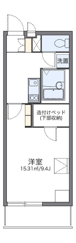 レオパレス恩智北町ハイツ(1K/1階)の間取り写真