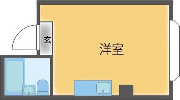 苅田ハイツ(ワンルーム/3階)の間取り写真