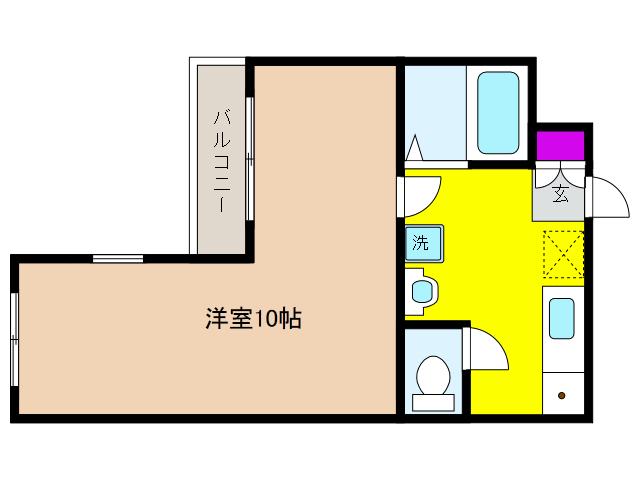 ギャラリティ―白晃(1K/1階)の間取り写真