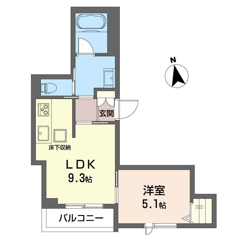 フォレスト(1LDK/1階)の間取り写真
