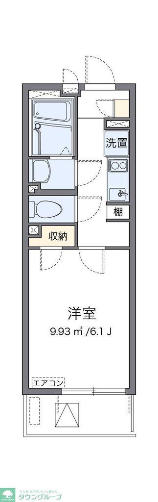 レオネクストフェリス(1K/4階)の間取り写真