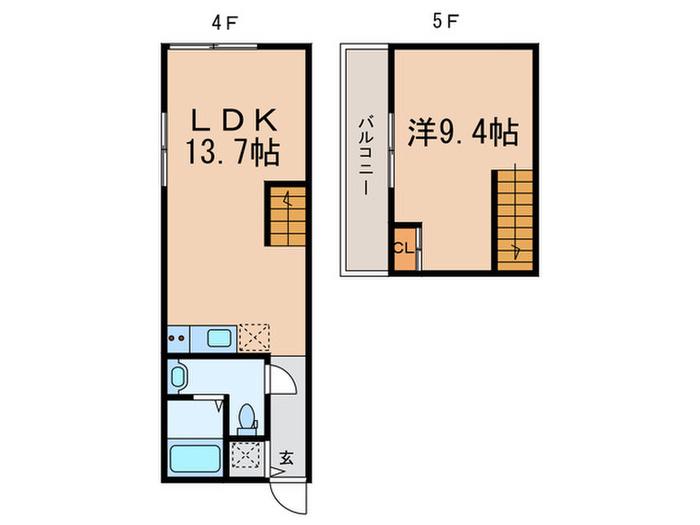 ALERO目白(1LDK/4階)の間取り写真