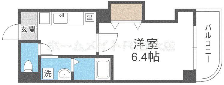 みおつくし京橋(1K/2階)の間取り写真