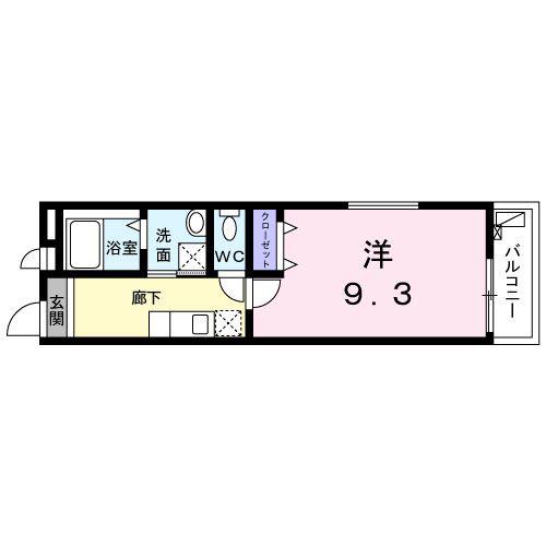 フジパレス湊駅北サウス(1K/3階)の間取り写真