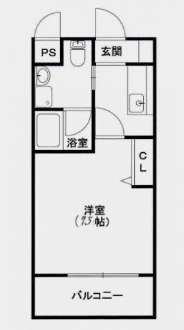 ギャラン吉野町(1K/5階)の間取り写真