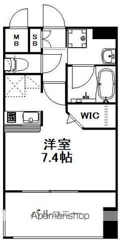 新品きマンション春吉10(1K/8階)の間取り写真