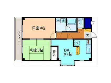 エンジェル21(2DK/3階)の間取り写真