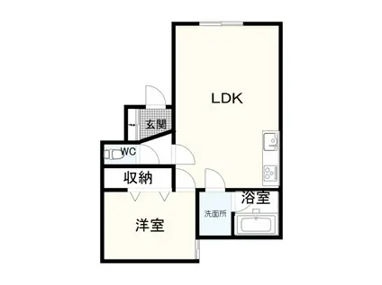 FERIO南円山(1LDK/3階)の間取り写真