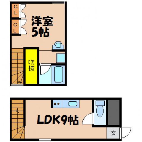 メゾ プラリネ(1LDK/1階)の間取り写真