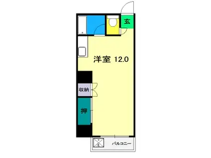 コーポ阪口(ワンルーム/1階)の間取り写真