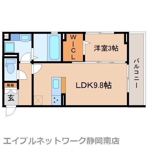 PFLAUMEN(1LDK/2階)の間取り写真