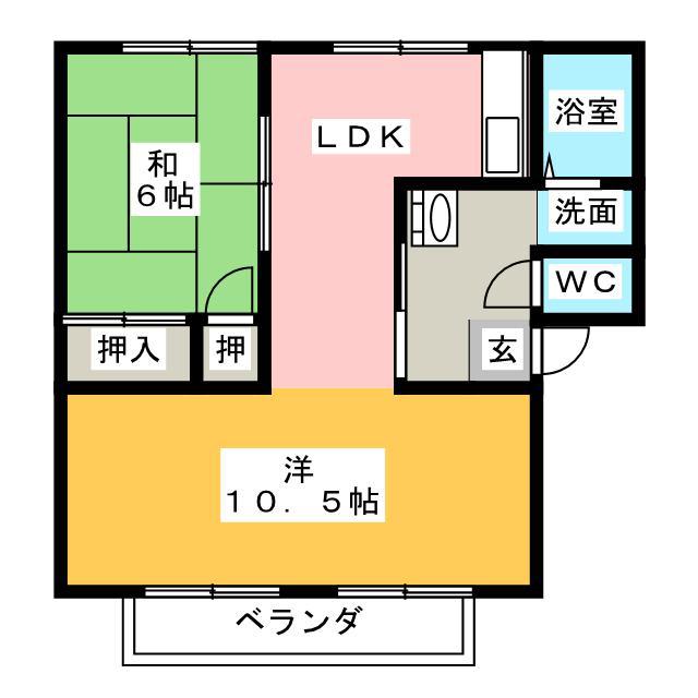 サンライフファミリー(1LDK/2階)の間取り写真