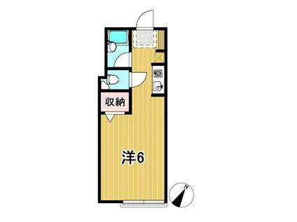 戸崎スチューデンツハウスC(1K/1階)の間取り写真