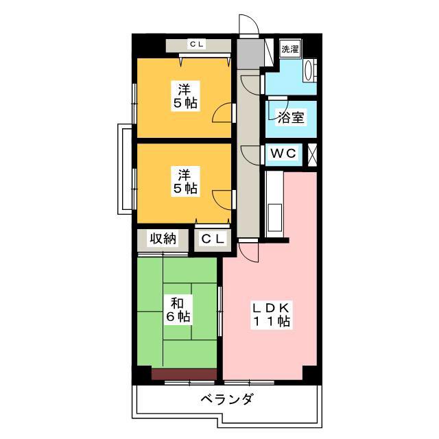 カーサエストゥペンダ(3LDK/2階)の間取り写真