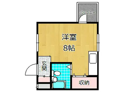 コーポニシキ(ワンルーム/3階)の間取り写真