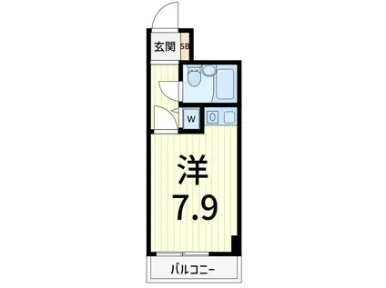 クリオ葛飾柴又壱番館(ワンルーム/1階)の間取り写真