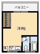 コーポJUN末広(1K/1階)の間取り写真
