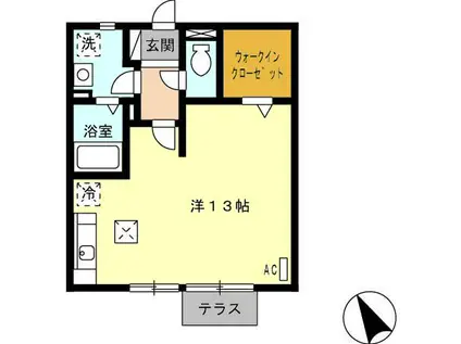 リースランド兵庫 B(ワンルーム/1階)の間取り写真