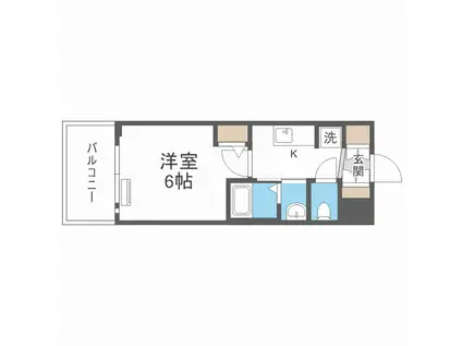 エステムコート新大阪XVフロウ(1K/10階)の間取り写真