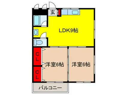 第3関根マンション(2LDK/1階)の間取り写真