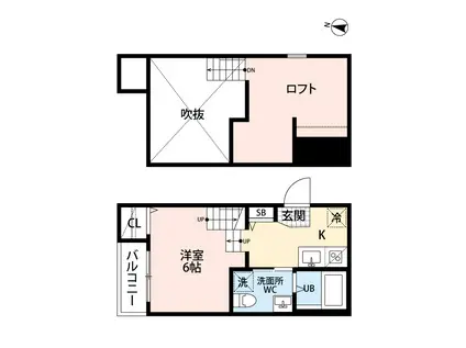沖HOUSE(ワンルーム/1階)の間取り写真