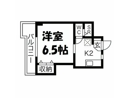コーポ阪本(ワンルーム/4階)の間取り写真