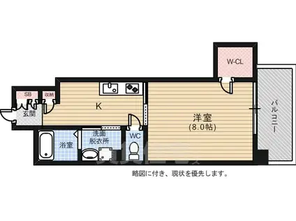 ソフィアコート江波南旧HRJ MANSION(1K/3階)の間取り写真