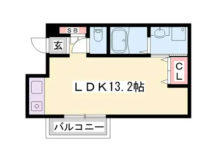 ラ・ベリーザ南今宿(ワンルーム/5階)の間取り写真
