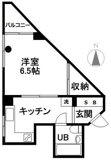 WINGSTAY新神戸(1K/4階)の間取り写真
