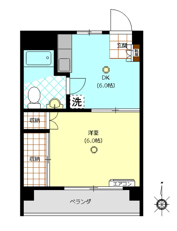 白石グリーンコーポ 4階階 間取り