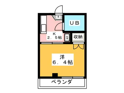 コーポ三鈴(1K/2階)の間取り写真