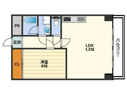 佐々木マンション(1LDK/3階)の間取り写真