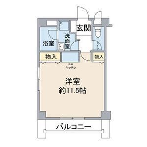 地下鉄東山線 一社駅 徒歩3分 3階建 築36年(1K/3階)の間取り写真