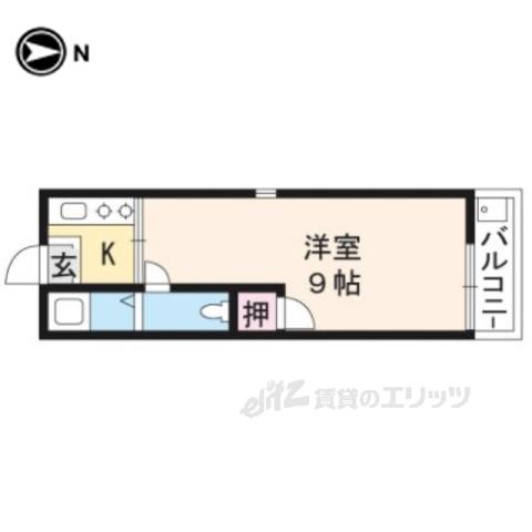 コーポミナミ(1K/1階)の間取り写真