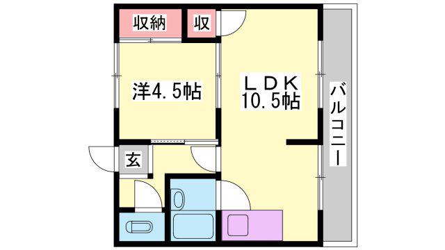 サバイブ(1LDK/2階)の間取り写真