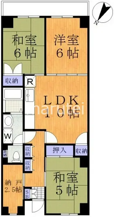 グリーンヒルハイツ 5階階 間取り