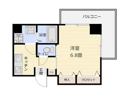 エクシード城南(1K/7階)の間取り写真
