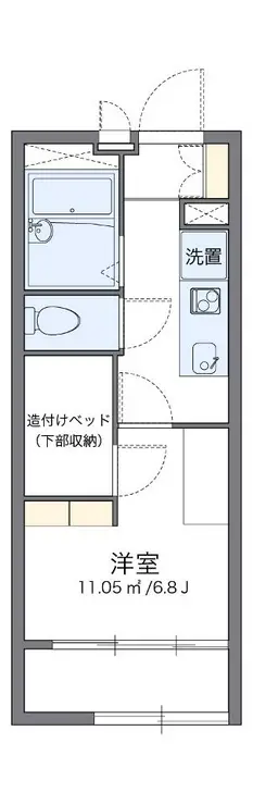 レオパレスシャルマン中野島 2階階 間取り