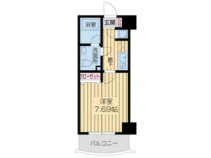 ライブコート北梅田(1K/9階)の間取り写真