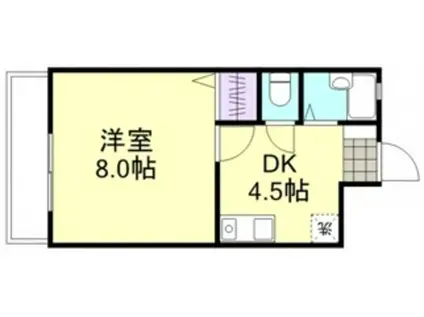 ジョリーメゾンアイ(1DK/3階)の間取り写真