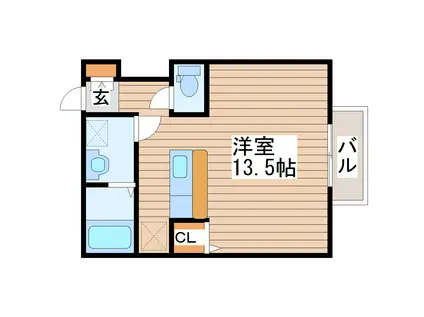 サニープレイス小松島II(ワンルーム/1階)の間取り写真