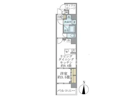 DS VARIE三ノ輪レジデンス(1LDK/7階)の間取り写真